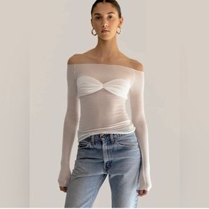 Orseund iris white top